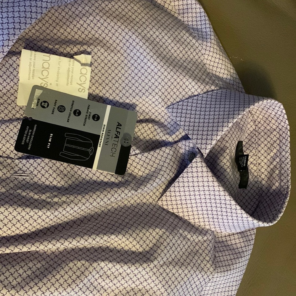 Alfatech by Alfani long sleeve shirt, small 14-14 1/2, 32-33